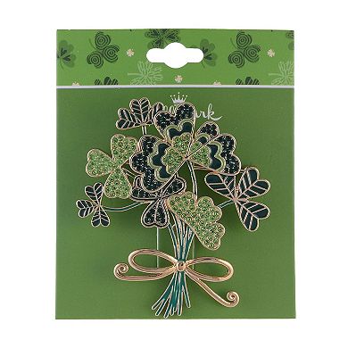 Hallmark St. Patrick's Day Four Leaf Clover Bouquet Pin