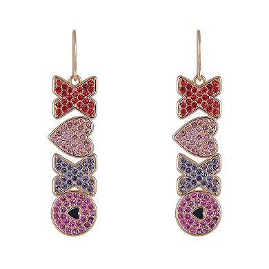 Hallmark Stone XOXO Linear Earrings