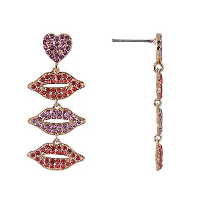 Hallmark Stone Lip Linear Earrings