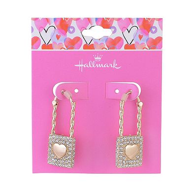 Hallmark Heart & Stone Lock Earrings