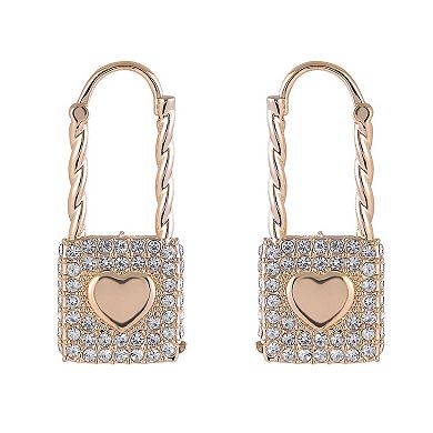 Hallmark Heart & Stone Lock Earrings