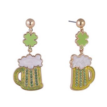 Hallmark St. Patrick's Day Beer Mug Earrings
