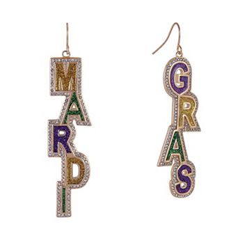 Hallmark Mardi Gras Linear Earrings