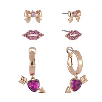 Hallmark Gold Tone Trio Earring Set