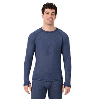 Men's Cuddl Duds® Midweight FlexStripe Performance Base Layer Crewneck Top