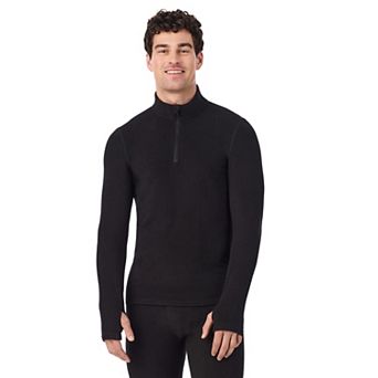 Men's Cuddl Duds® Heavyweight Fleecewear Performance Long Sleeve Quarter Zip Top
