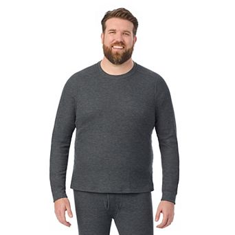 Big & Tall Cuddl Duds® Midweight Waffle Thermal Base Layer Crewneck Top