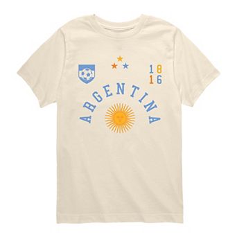 Boys 8-20 Argentina Soccer Jersey Graphic Tee