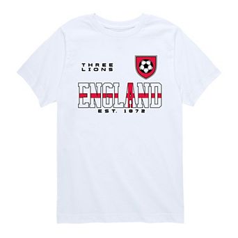 Boys 8-20 England Soccer Jersey Graphic Tee