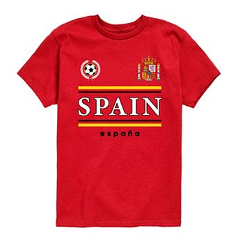 Boys 8-20 Spain Soccer Jersey Graphic Tee