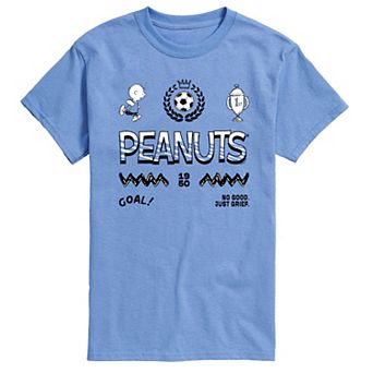 Men's Peanuts Charlie Brown Soccer Jersey Graphic Tee