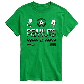 Men's Peanuts Charlie Brown Soccer Jersey Graphic Tee