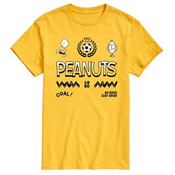 Men's Peanuts Charlie Brown Soccer Jersey Graphic Tee