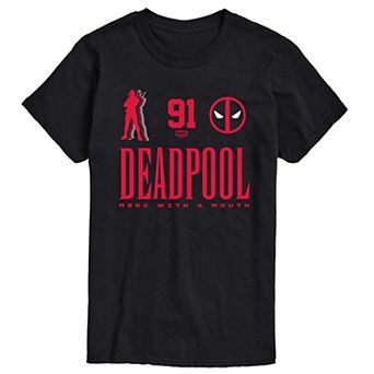 Men's Marvel Deadpool Graphic Soccer Jersey Graphic Tee