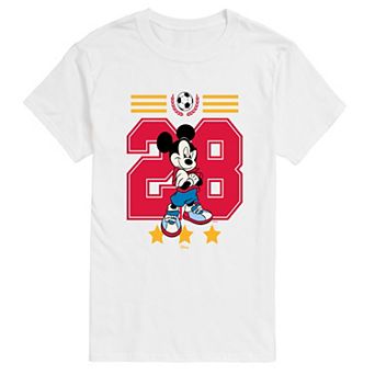 Men's Disney's Mickey Mouse Soccer Jersey Graphic Tee