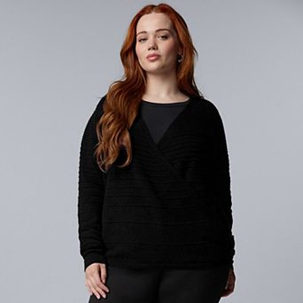 Plus Size Simply Vera Vera Wang Luxe Cashmere Blend 4-Way Cardigan