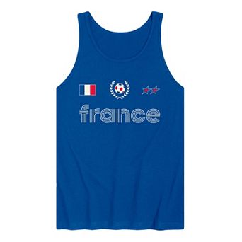 Men's France Soccer Jersey Graphic Tank Top