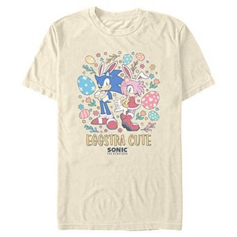 Men's Sonic the Hedgehog & Amy Eggstra Cute Graphic Tee