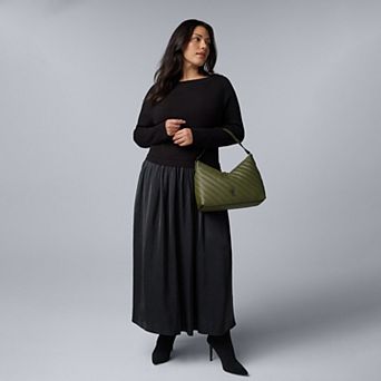 Plus Size Simply Vera Vera Wang Mixed Media Sweater Dress