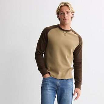 Men's Retrofit Colorblock Thermal Pullover Top