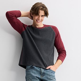 Men's Retrofit Colorblock Thermal Pullover Top