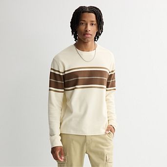 Men’s Retrofit Chest Stripe Long Sleeve Thermal Shirt