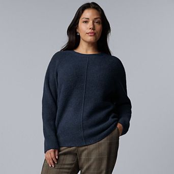 Plus Size Simply Vera Vera Wang Crewneck Pullover Sweater