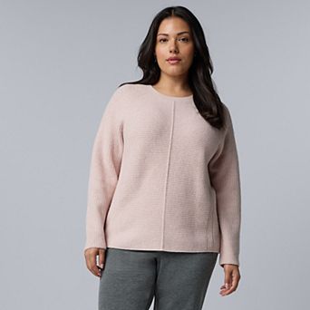 Plus Size Simply Vera Vera Wang Crewneck Pullover Sweater