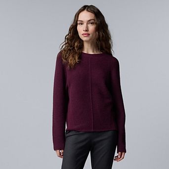 Petite Simply Vera Vera Wang Crewneck Pullover Sweater