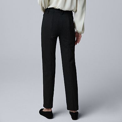 Women's Simply Vera Vera Wang Mid-Rise Slim Straight Ponte Pants