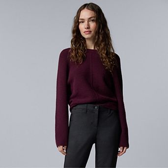 Women's Simply Vera Vera Wang Mid-Rise Slim Straight Ponte Pants