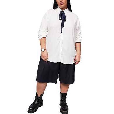 The Empower Long Sleeve Bow Button Up