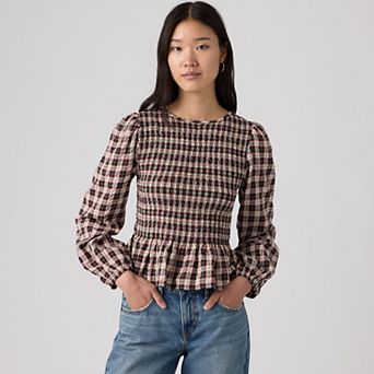 Women's Levi's® Ashton Long Sleeve Blouse with Smocked Back