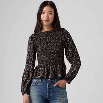 Women's Levi's® Ashton Long Sleeve Blouse with Smocked Back