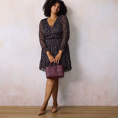Plus Size LC Lauren Conrad Long Sleeve Fit & Flare Mini Dress