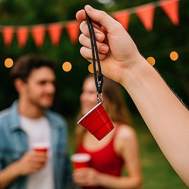 Red Shot Glass 2Oz Mini Glass for Whiskey, Tequila, Vodka with Heavy Base Reusable, Unbreakable