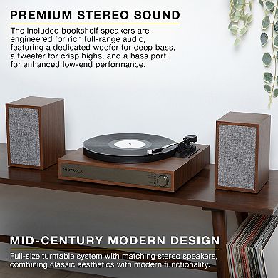 Victrola Harmony Bluetooth Turntable System with Speakers
