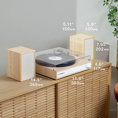 Victrola Harmony Bluetooth Turntable System with Speakers