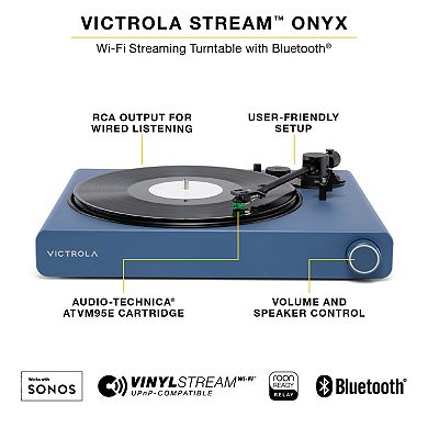 Victrola Stream Onyx Wi-Fi & Bluetooth Turntable