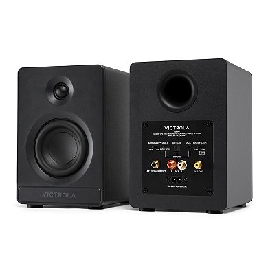 Victrola Tempo Bluetooth Bookshelf Speakers with Auracast Multi-Speaker Streaming