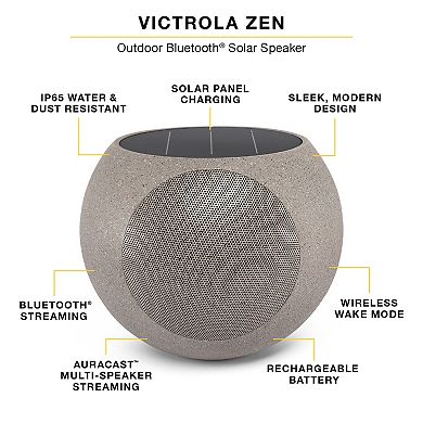 Victrola Zen Outdoor Bluetooth Solar Speaker