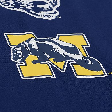 Men's Mitchell & Ness Navy Michigan Wolverines Double Clutch Premium T-Shirt