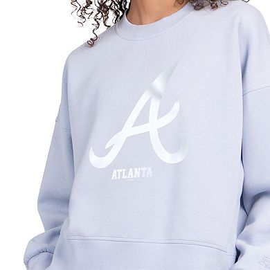 Women's Starter Light Blue Atlanta Braves Pastels Boxy Fleece Sweatshirt