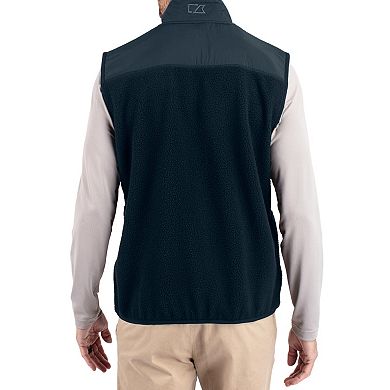 Men's Cutter & Buck Navy Virginia Cavaliers Cascade Eco Fleece Full-Zip Vest