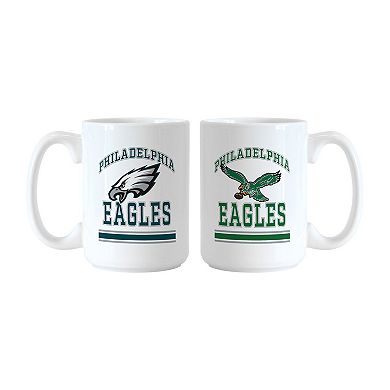 Logo Brands Philadelphia Eagles 15oz. Current & Throwback Mug Set