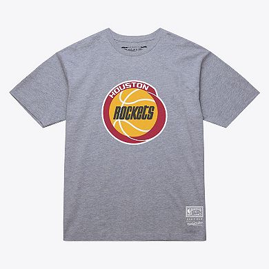 Unisex Mitchell & Ness Heather Gray Houston Rockets Hardwood Classics Arch T-Shirt