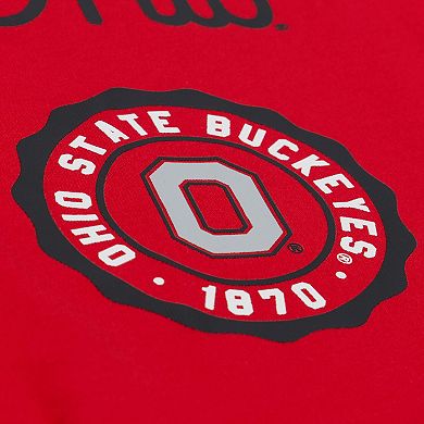 Men's Mitchell & Ness Scarlet Ohio State Buckeyes Double Clutch Premium T-Shirt