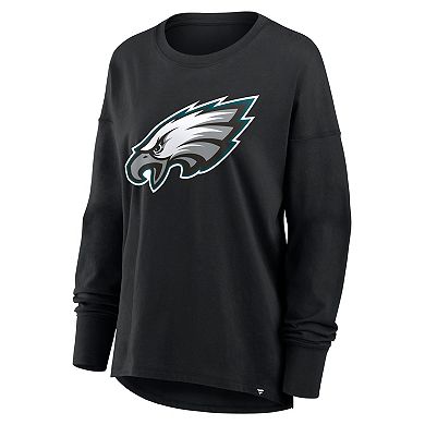 Women's Fanatics Black Philadelphia Eagles Essential Long Sleeve T-Shirt