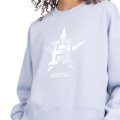 Women's Starter Light Blue Houston Astros Pastels Boxy Fleece Sweatshirt