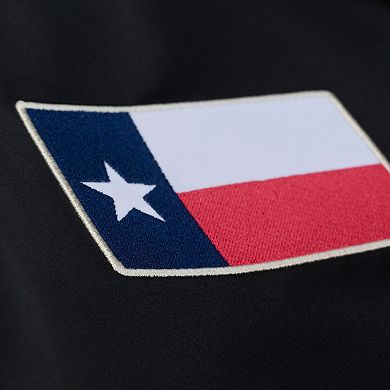 Men's Mitchell & Ness Black Texas Longhorns Double Clutch Lightweight Satin Full-Snap Jacket